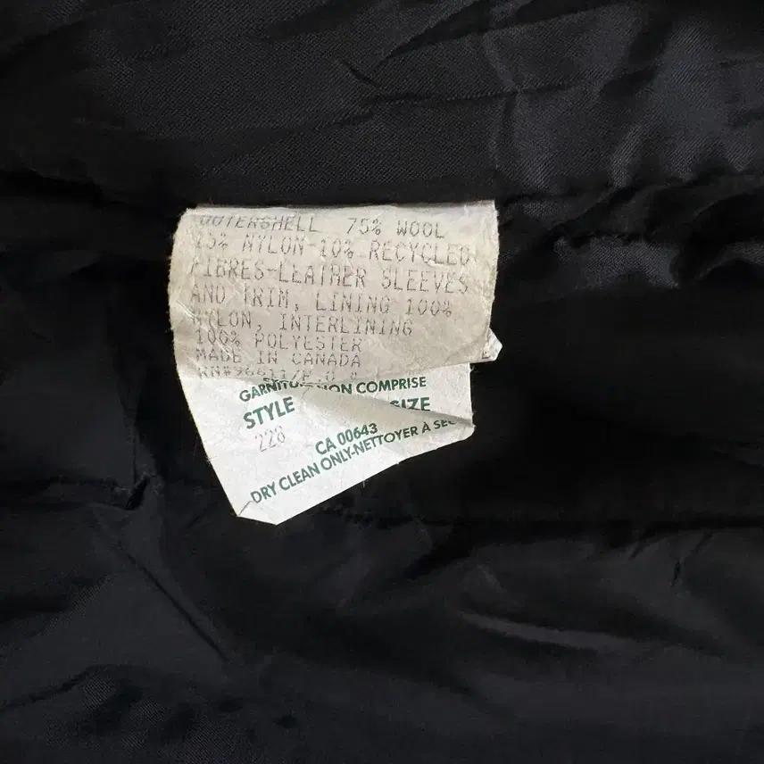 Canada Sports Wear 캐나다스포츠 웨어 울혼방 가죽자켓 XL 6
