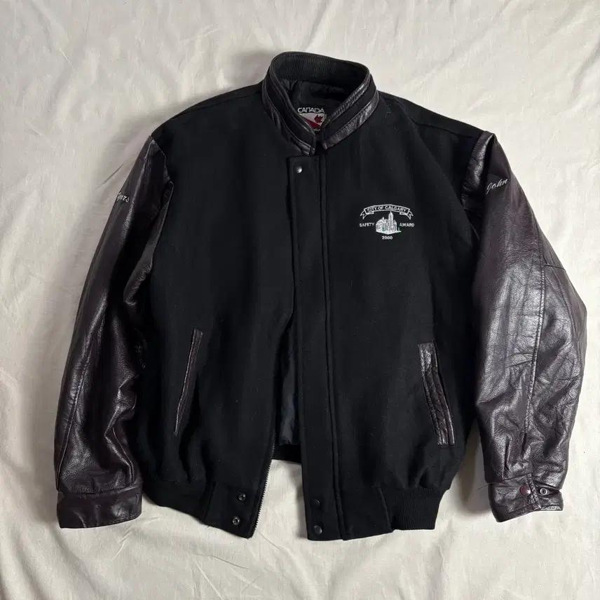 Canada Sports Wear 캐나다스포츠 웨어 울혼방 가죽자켓 XL 2