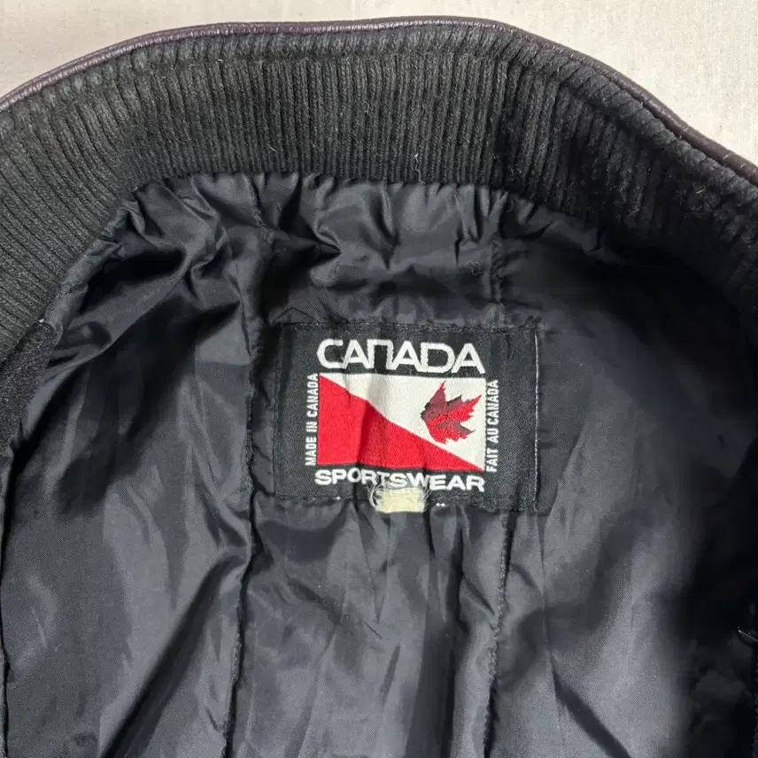 Canada Sports Wear 캐나다스포츠 웨어 울혼방 가죽자켓 XL 5