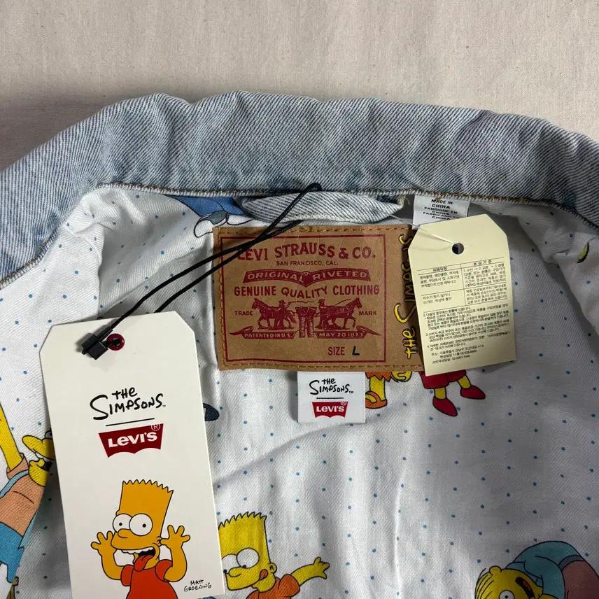 Levis x Simpson 리바이스 심슨 데님 트러커 자켓 L 5