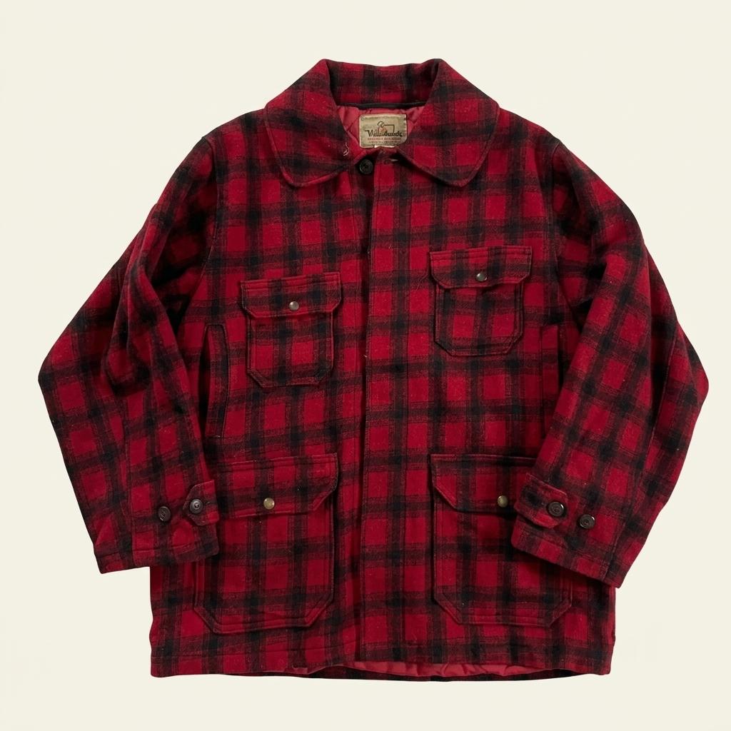 70-80s Woolrich 울리치 버팔로 체크 크루저 코트 44 1