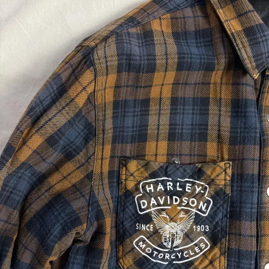 Harley Davidson 할리데이비슨 리버시블 퀼티드 체크 자켓 XL 6