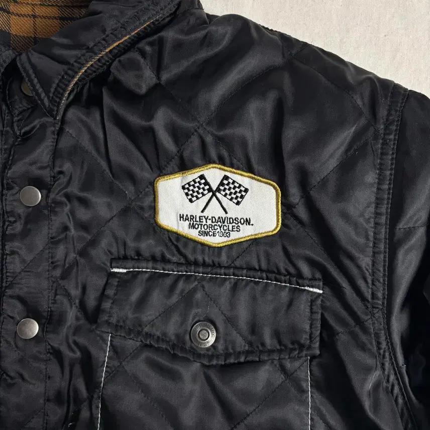 Harley Davidson 할리데이비슨 리버시블 퀼티드 체크 자켓 XL 5