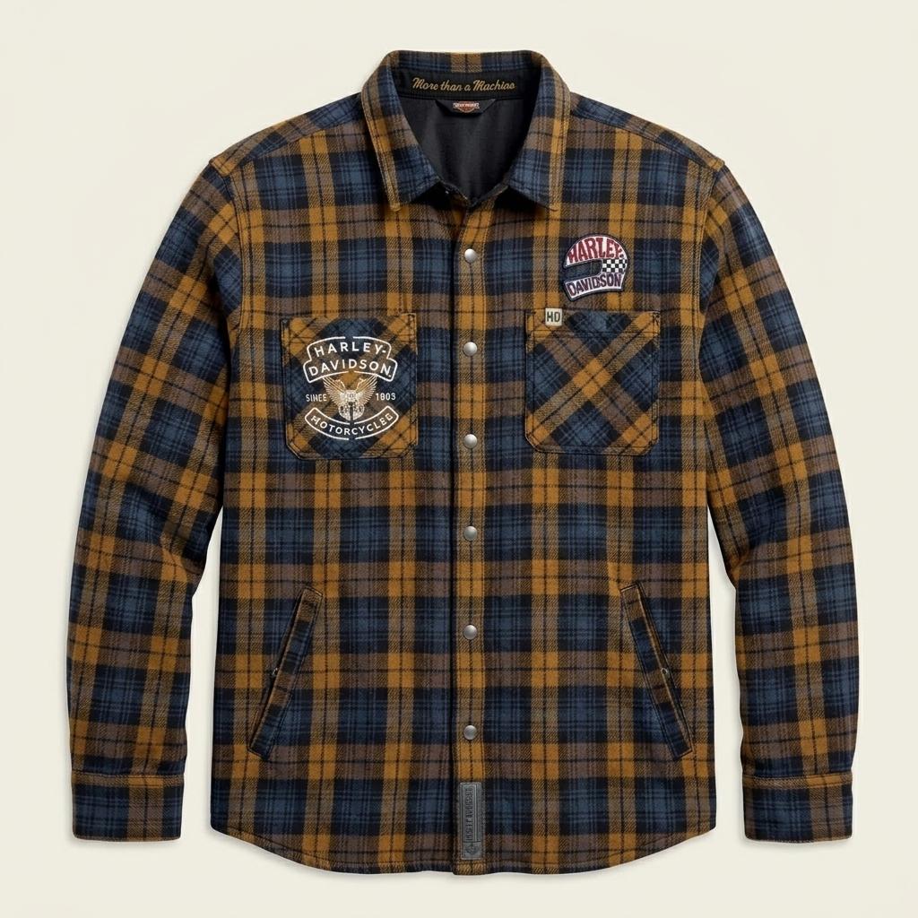 Harley Davidson 할리데이비슨 리버시블 퀼티드 체크 자켓 XL 1