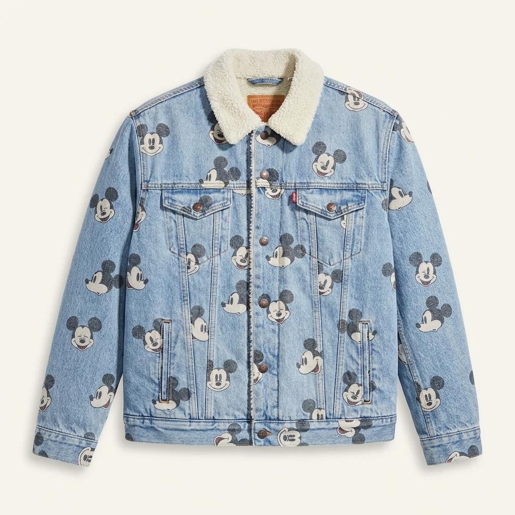 Levis x Disney 리바이스 미키마우스 쉐르파 트러커 자켓 XXL 1
