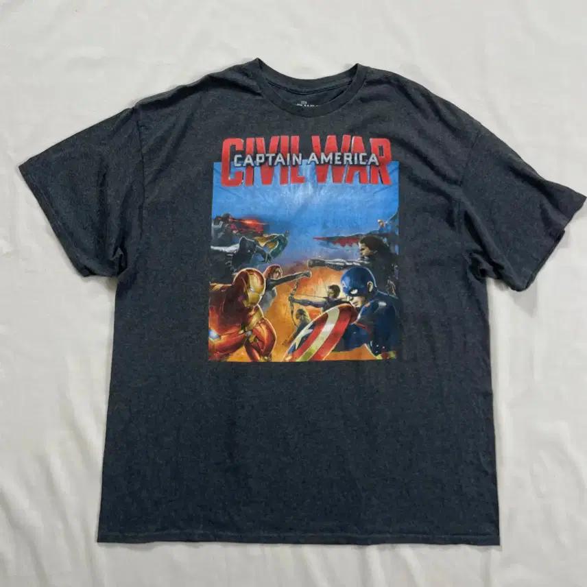 Civil War 캡틴 아메리카 반팔 티셔츠 2XL 2