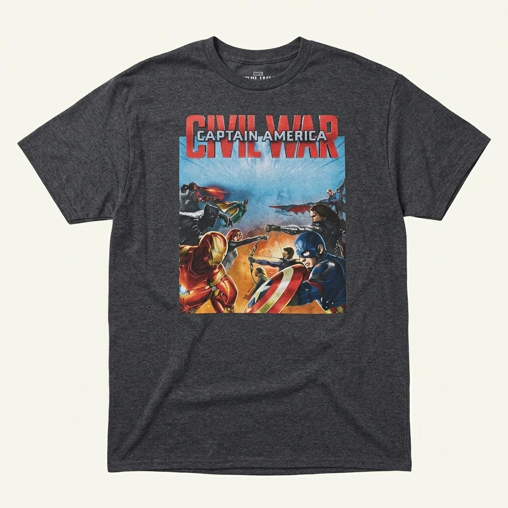 Civil War 캡틴 아메리카 반팔 티셔츠 2XL 1