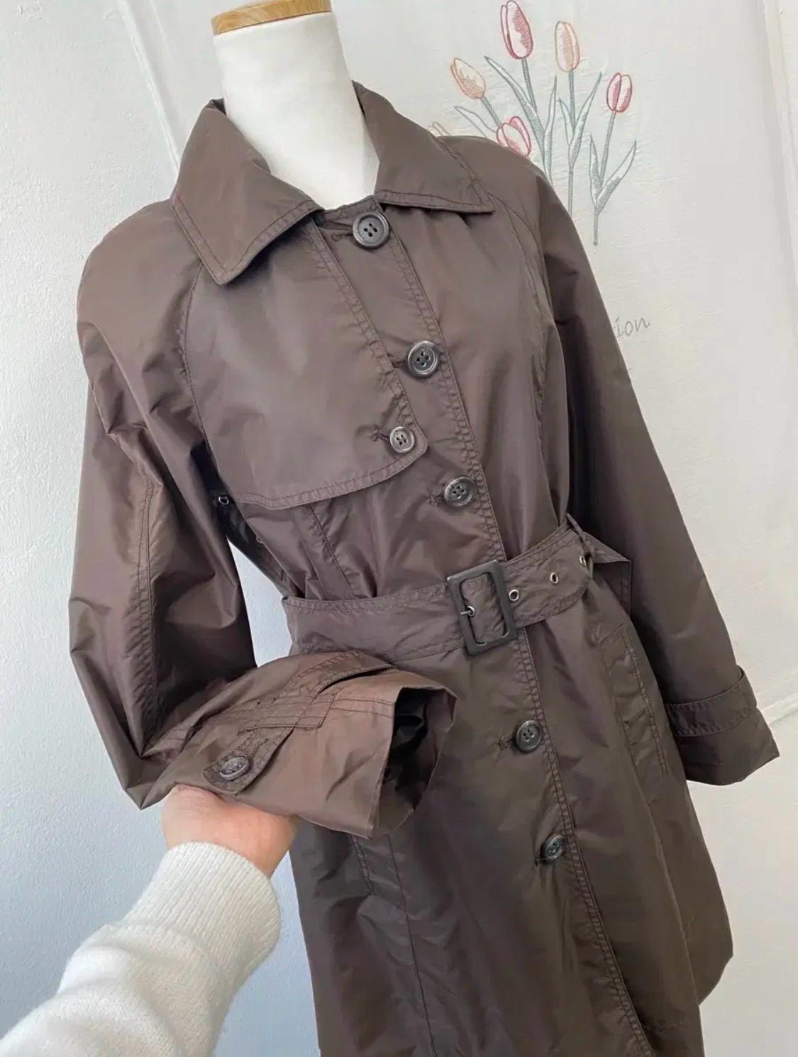 MNG SUIT 브라운 벨트 트렌치코트 4