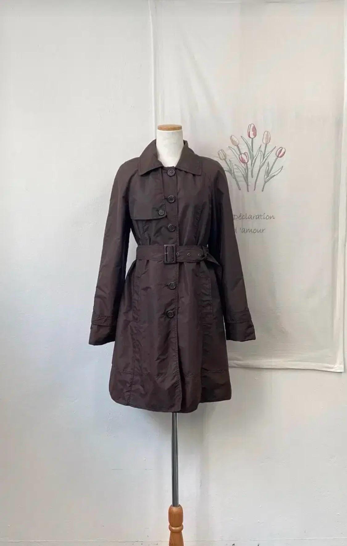 MNG SUIT 브라운 벨트 트렌치코트 2