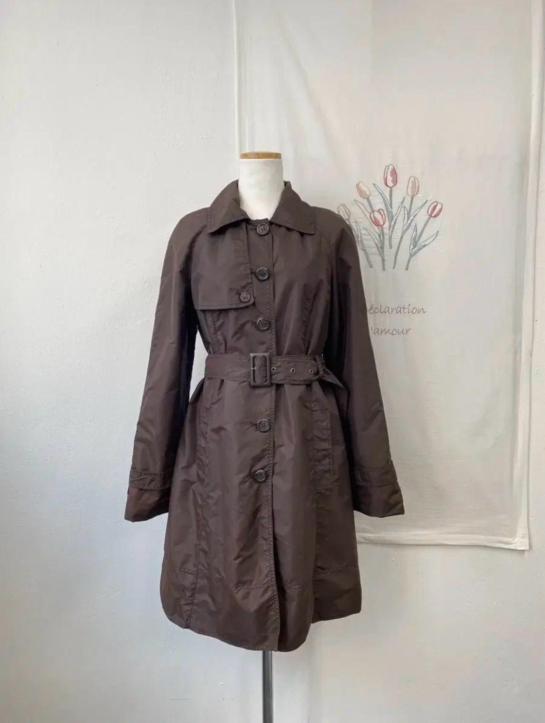 MNG SUIT 브라운 벨트 트렌치코트 3