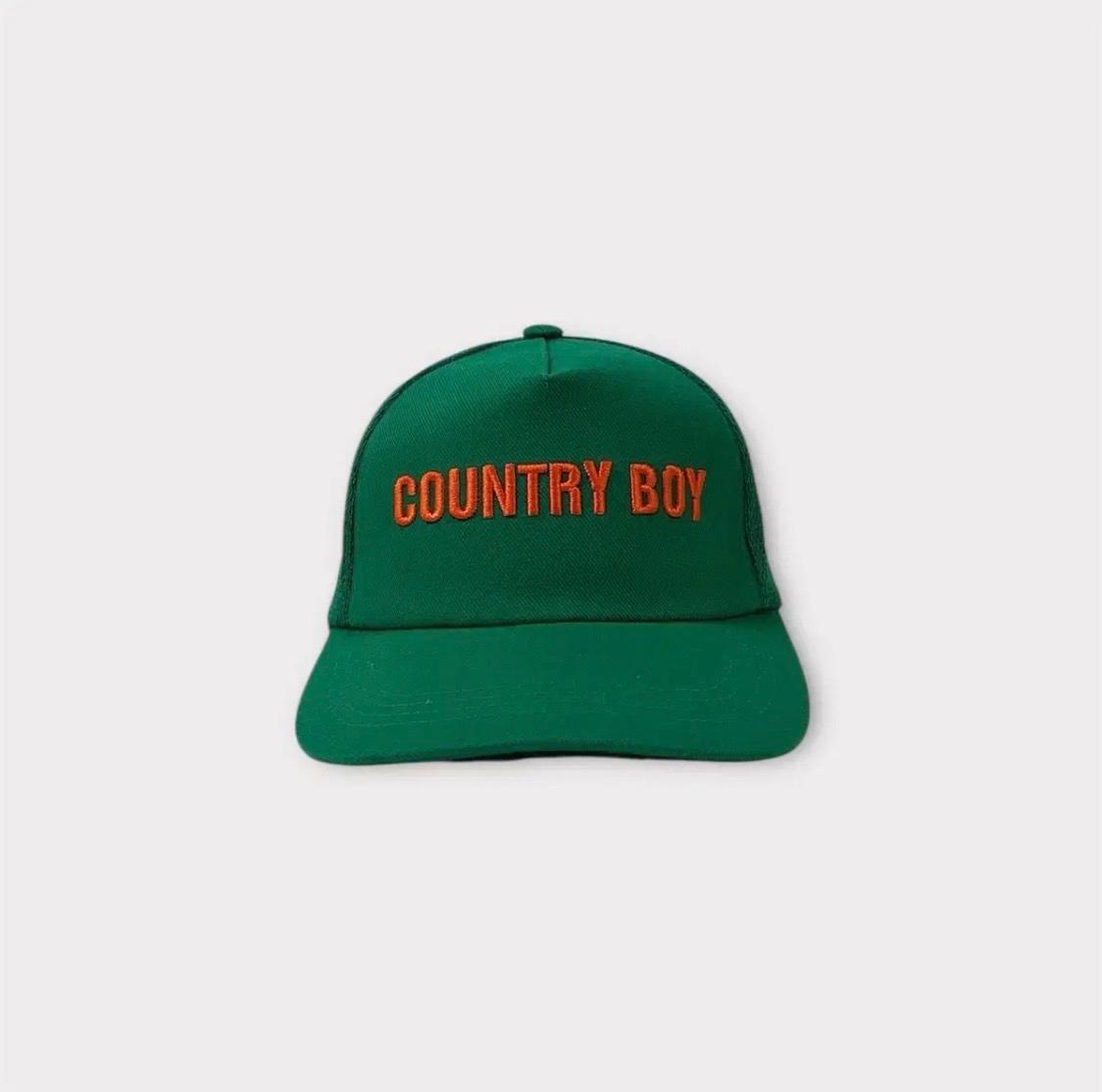 COUNTRY BOY 자수로고 메쉬캡 그린 (1614) 2