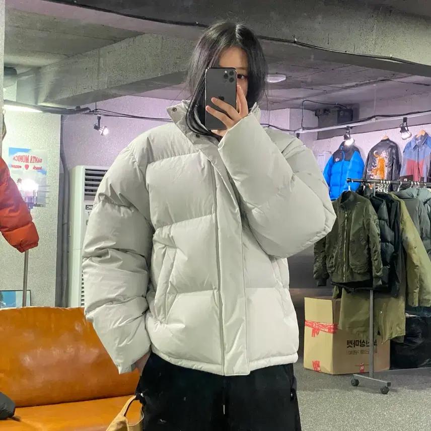 인사일런스 나일론 라이트그레이 패딩 B3346 2