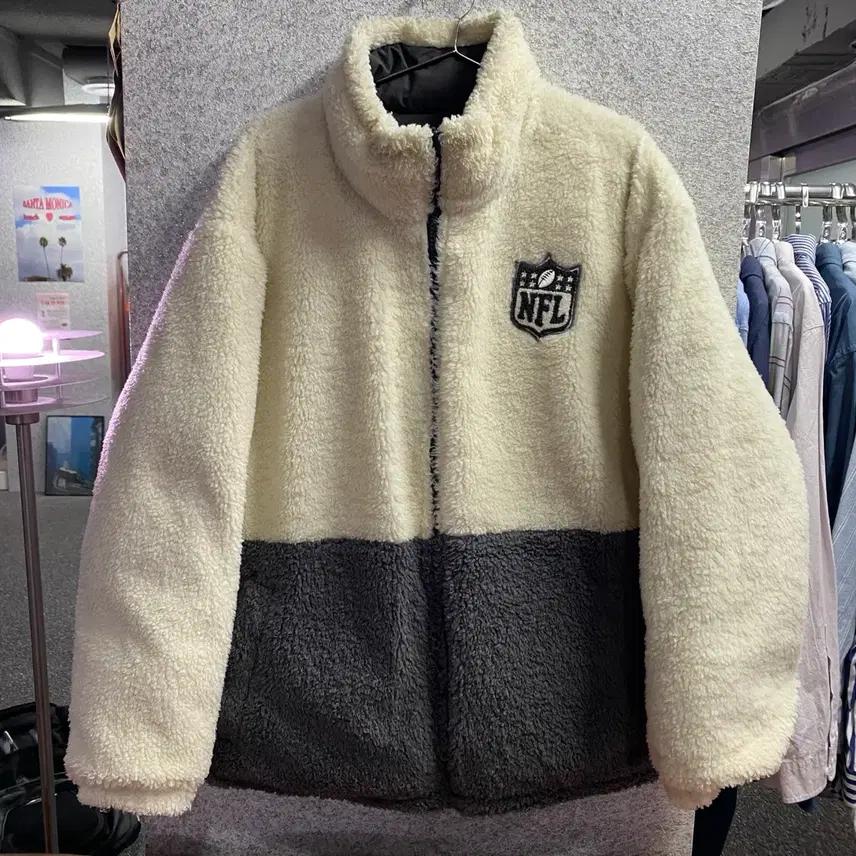 NFL 빅로고 쉐르파 리버시블 다운 숏 패딩 B3126 3