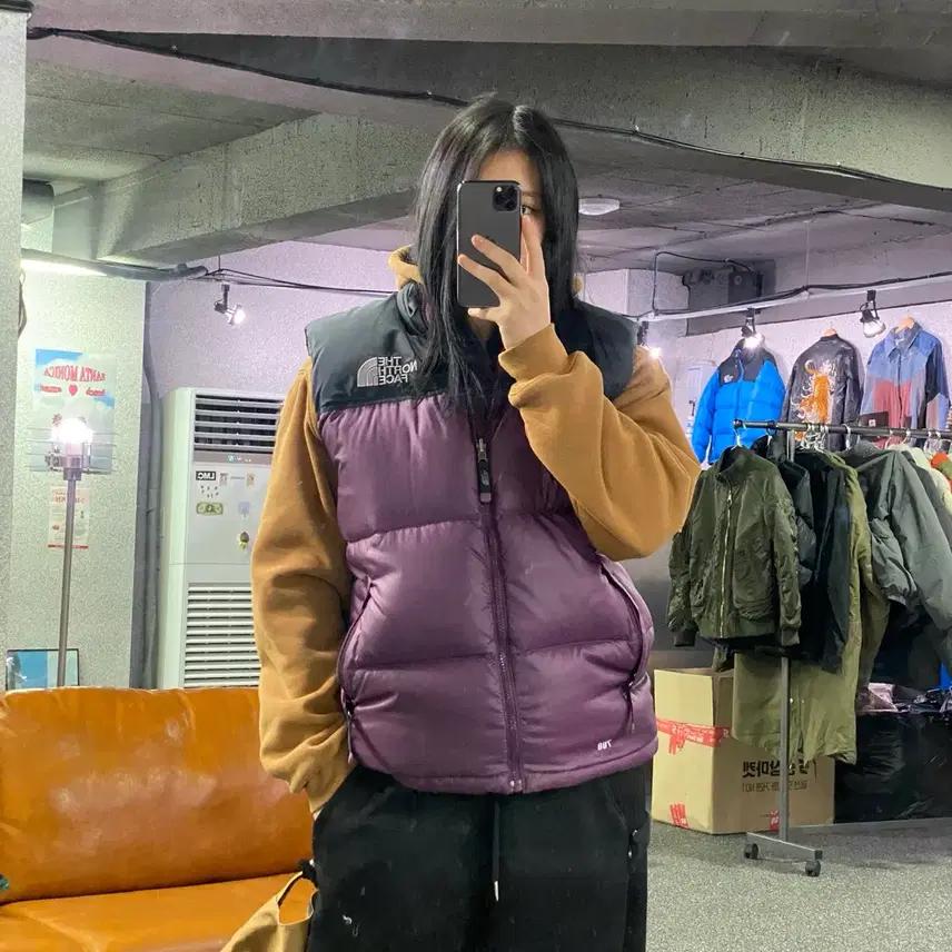 노스페이스 700 구스다운 퍼플 패딩 베스트 B3327 2