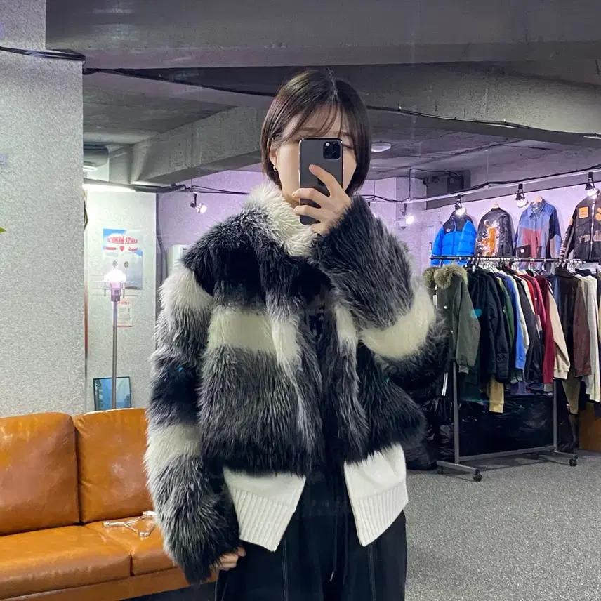 빈티지 그라데이션 퍼 자켓 B3954 2