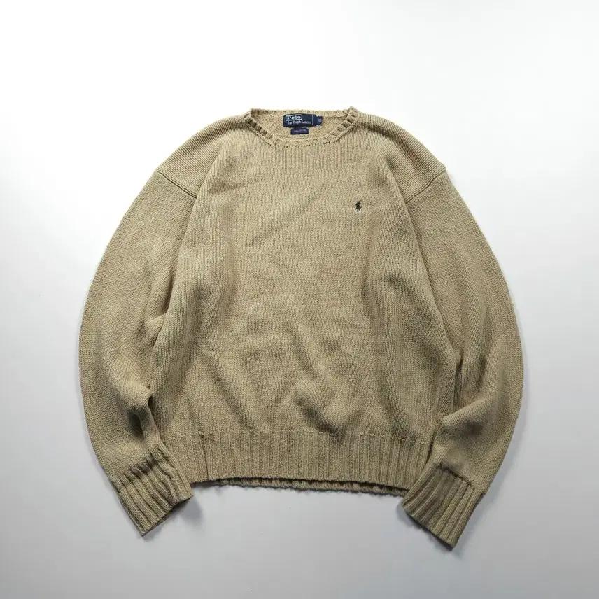 폴로 랄프로렌 포니 로고 박시핏 니트 브라운 (XL) 2