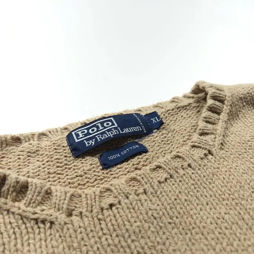 폴로 랄프로렌 포니 로고 박시핏 니트 브라운 (XL) 6