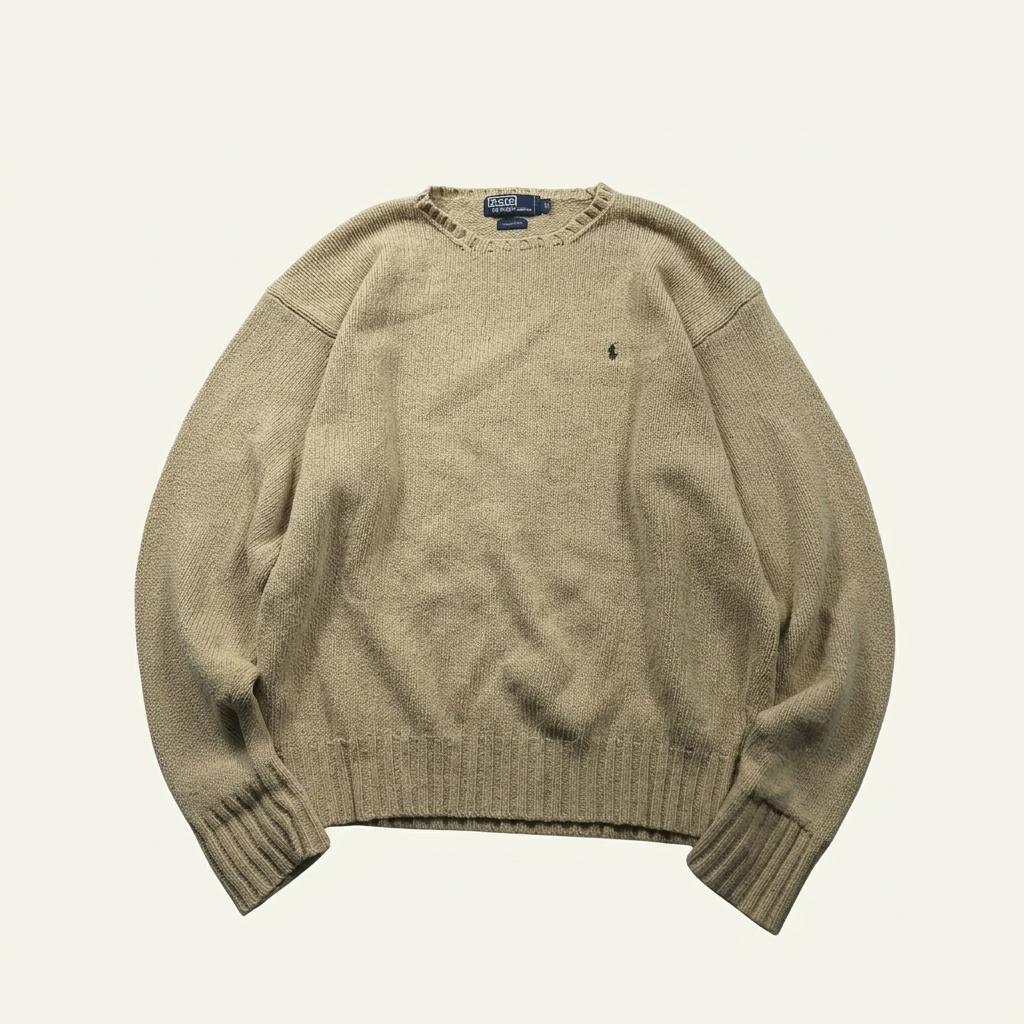 폴로 랄프로렌 포니 로고 박시핏 니트 브라운 (XL) 1