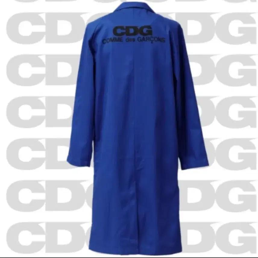 꼼데가르송 CDG 블루 모리넬 롱 워크자켓 2