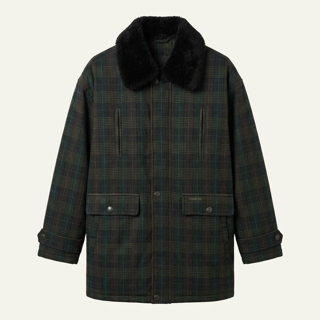 런던포그 빈티지 체크 코트 L-XL 1