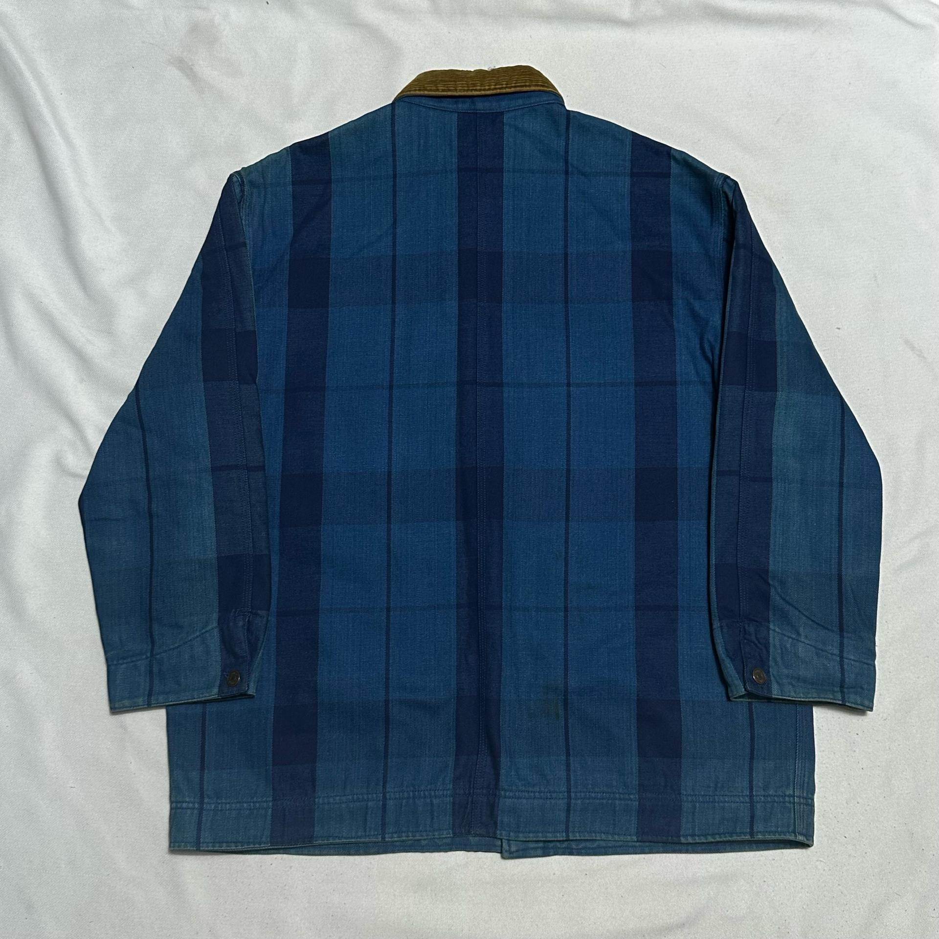 XL 폴로 컨트리 랄프로렌 코듀로이 카라 체크 번 코트 4