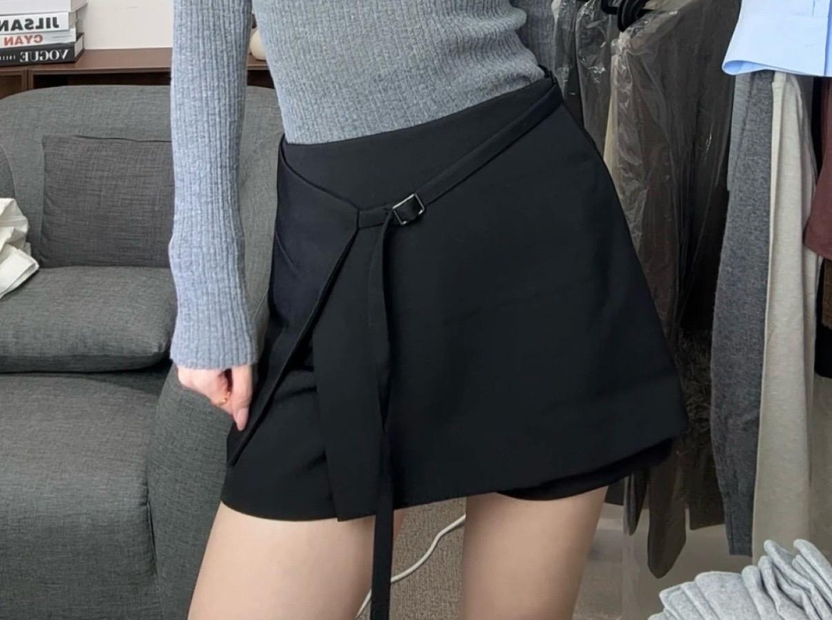 랩 스커트 블랙 미니 스커트 2