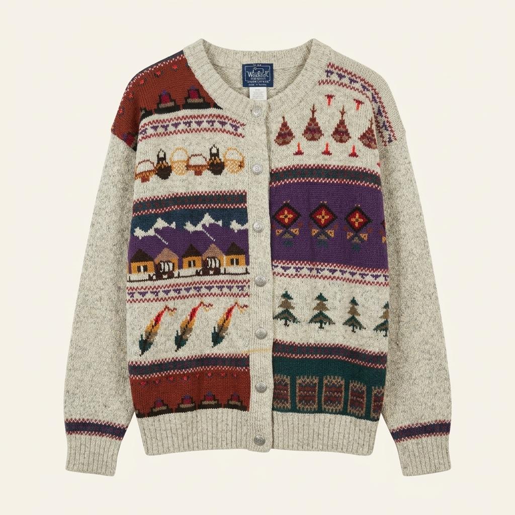 Woolrich 울리치 패턴 울 가디건, 고급지고 예쁨. 봄에도 단품착용! 1