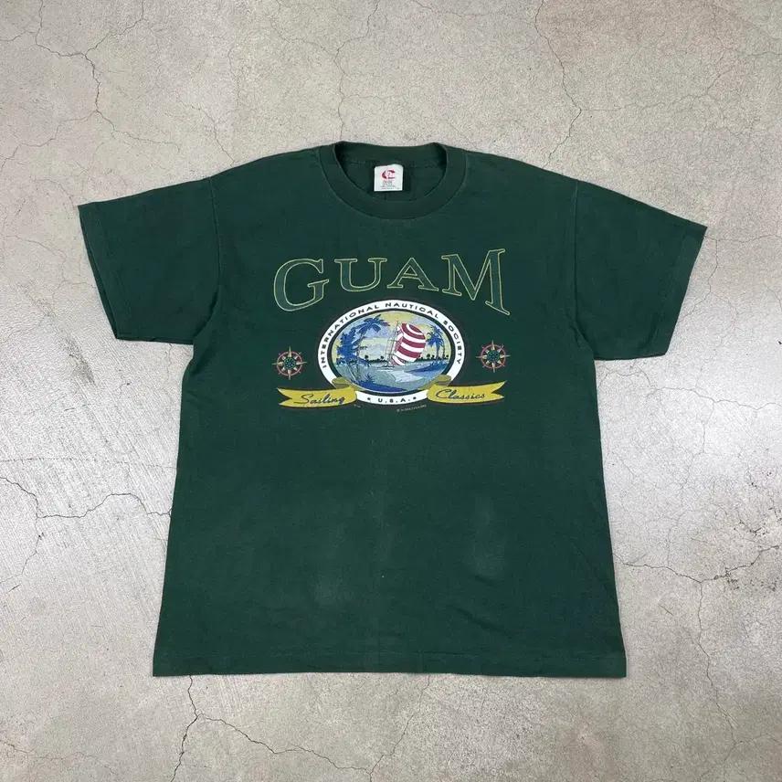 USA VTG 카키 하프 티  (100) 2
