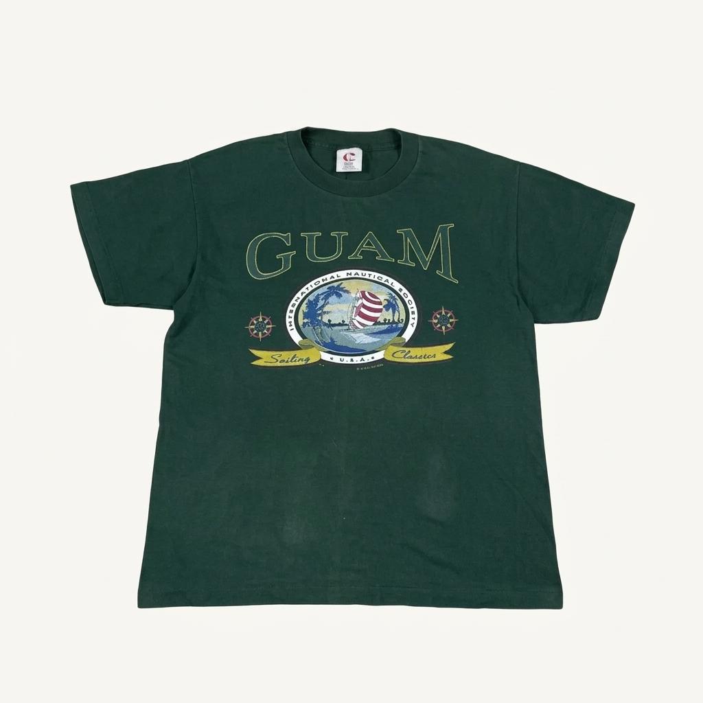 USA VTG 카키 하프 티  (100) 1