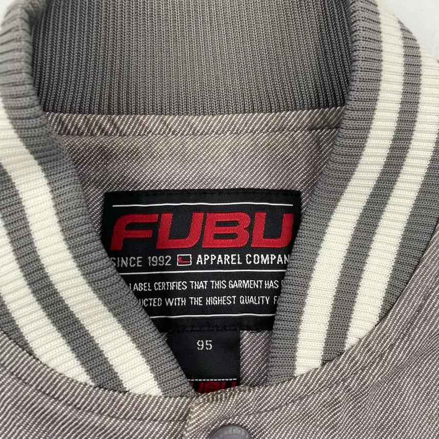 00s Fubu 빅로고 데님 바시티 자켓 (100) 9