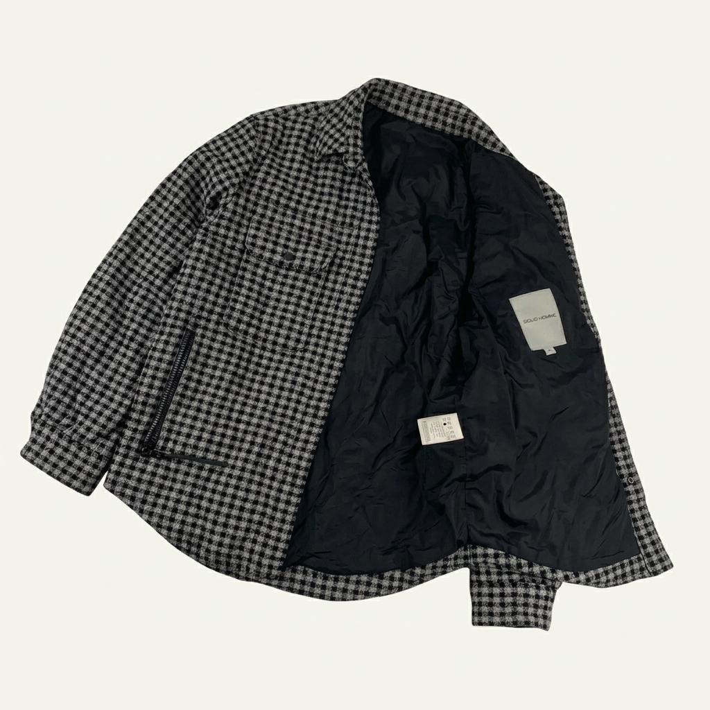 솔리드옴므 우영미 하운드 체크 누빔 자켓 (95) 1