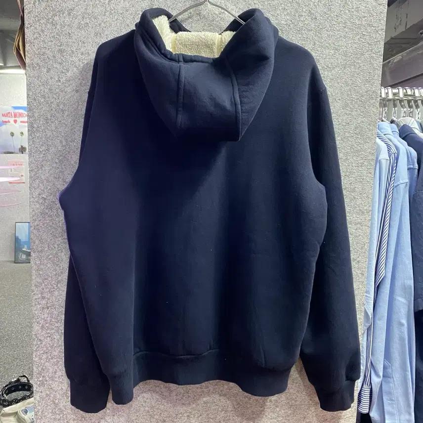 게스 빅로고 보아털 네이비 후드집업 B3841 6
