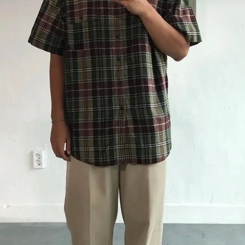 폴로 체크 하프셔츠 2