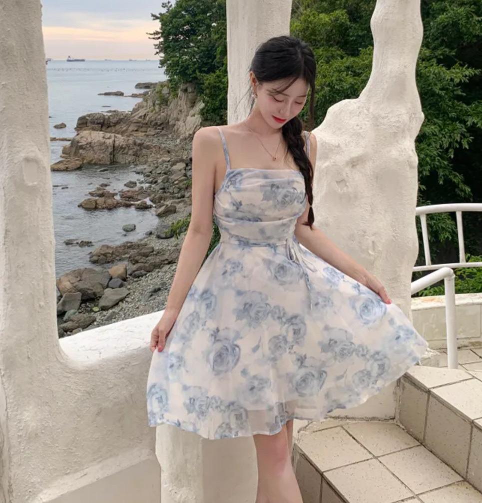 꽃무늬 뷔스티에 원피스 새상품 휴양지룩 바캉스룩 5