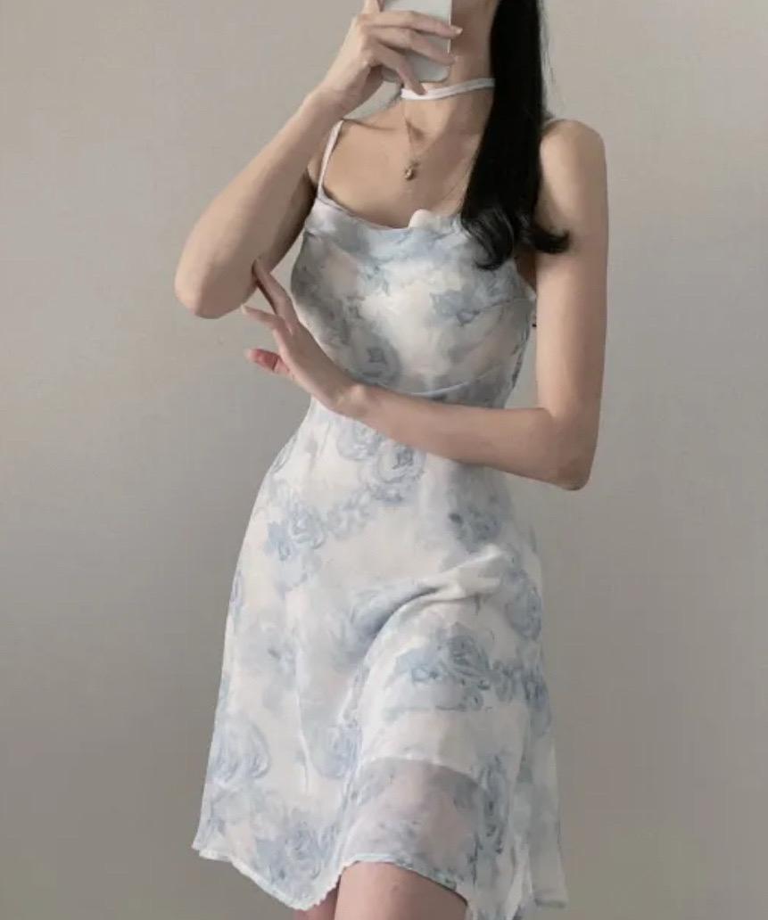 꽃무늬 뷔스티에 원피스 새상품 휴양지룩 바캉스룩 2