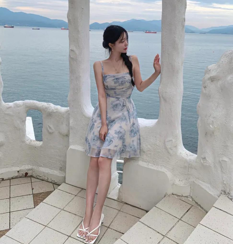 꽃무늬 뷔스티에 원피스 새상품 휴양지룩 바캉스룩 6