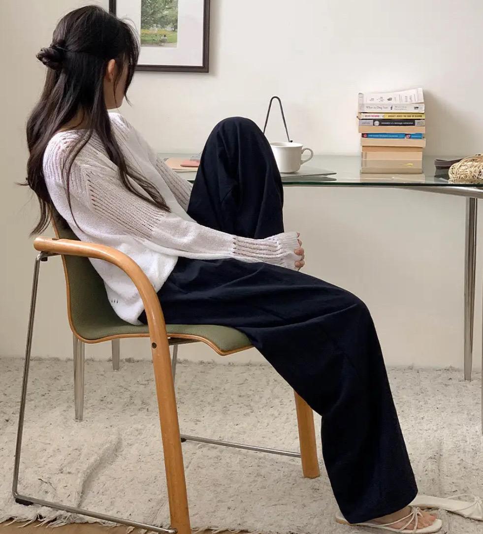 밴딩 시어서커 와이드 팬츠 새상품 2