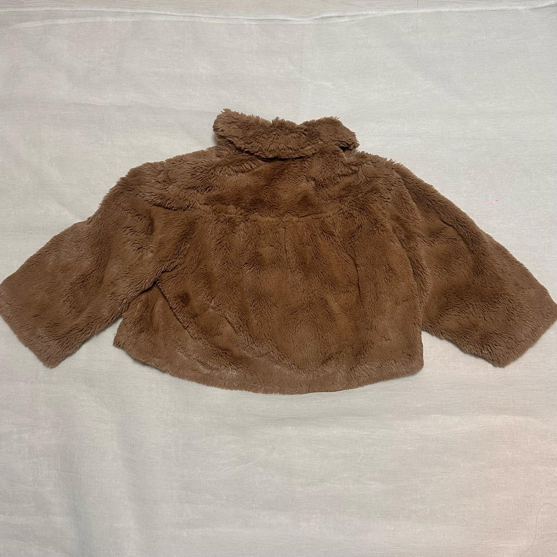 sm2 cropped fur jacket [brown] .*• 3