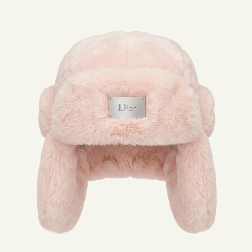 Christian Dior 핑크 퍼 모자 1