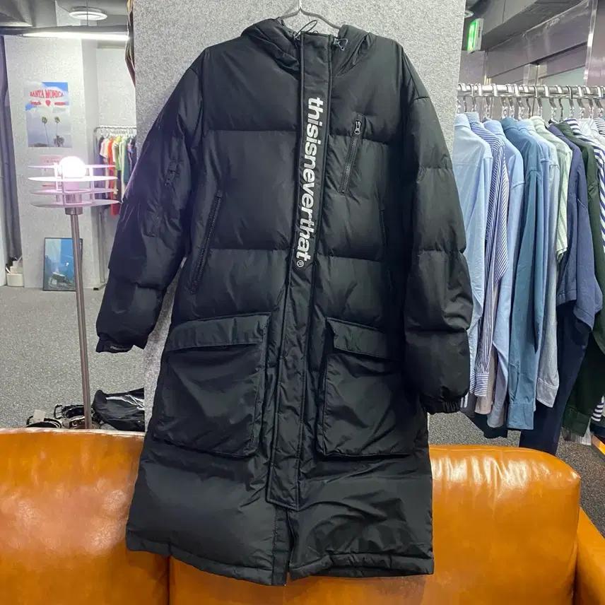 디스이즈네버댓 스펠아웃 빅로고 블랙 다운 롱패딩 B3690 3