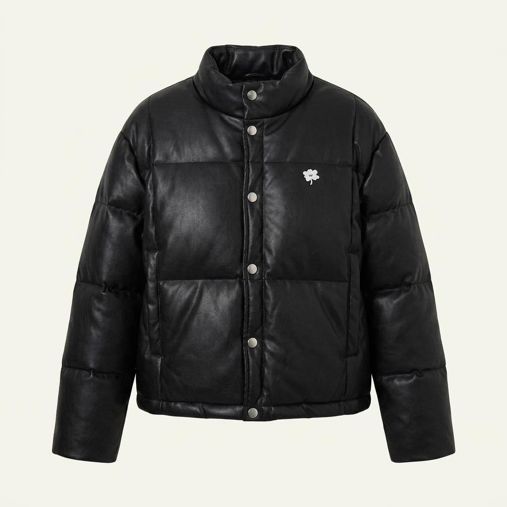 FALLTT 블랙 크롭 패딩 자켓 U178 1