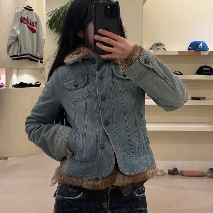 빈티지 y2k 토끼털 데님 자켓 U88 2