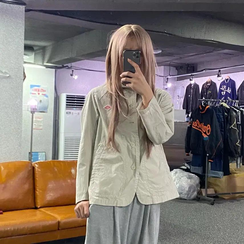 단톤 스몰 로고 베이지 코튼 치노 자켓 B2653 2