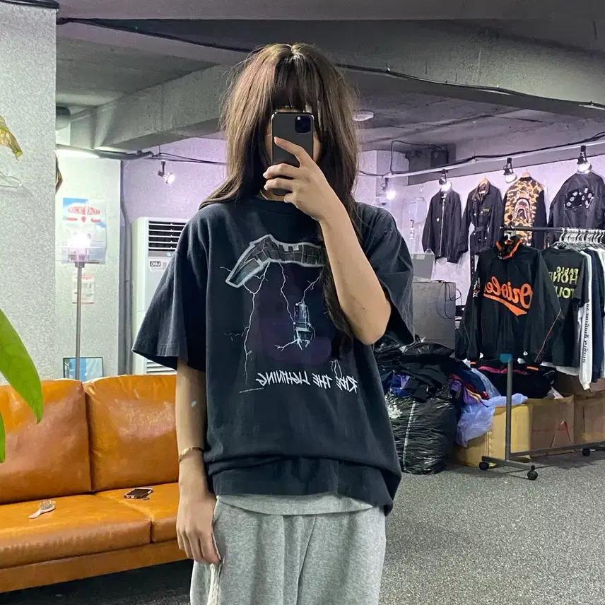 메탈리카 프린팅 그레이 반팔티 B1534 2