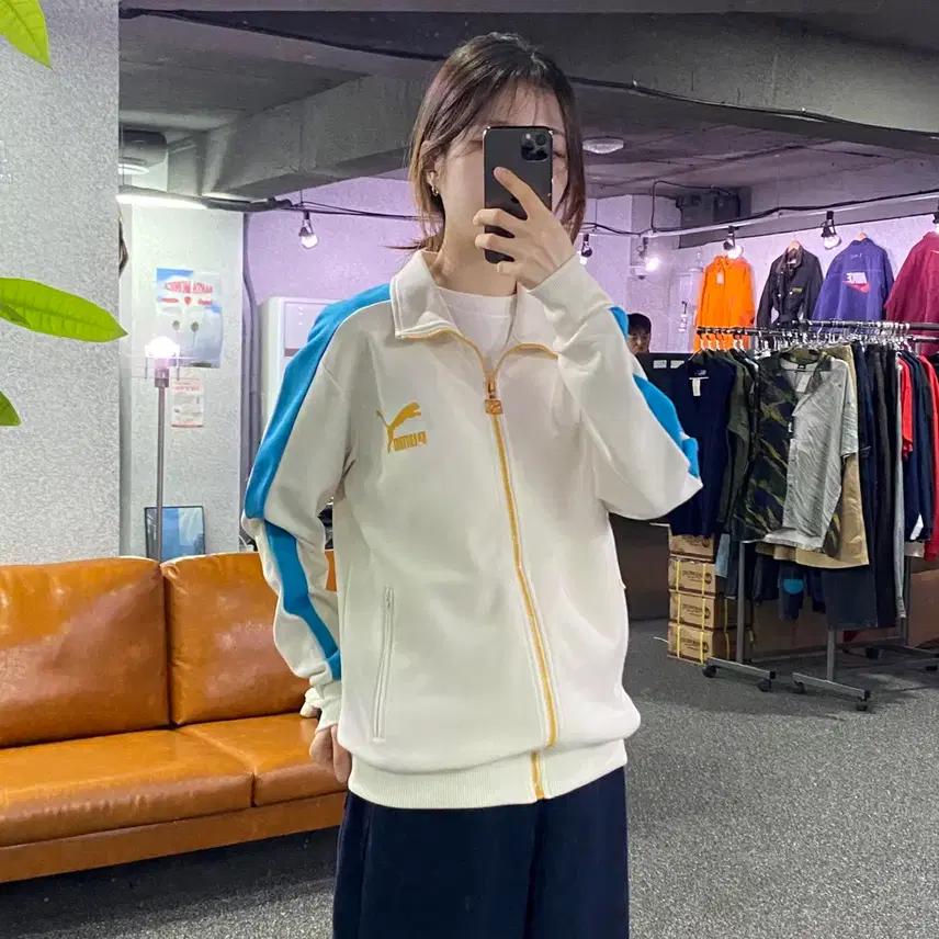 퓨마 아이보리 블루 트랙탑 져지 2