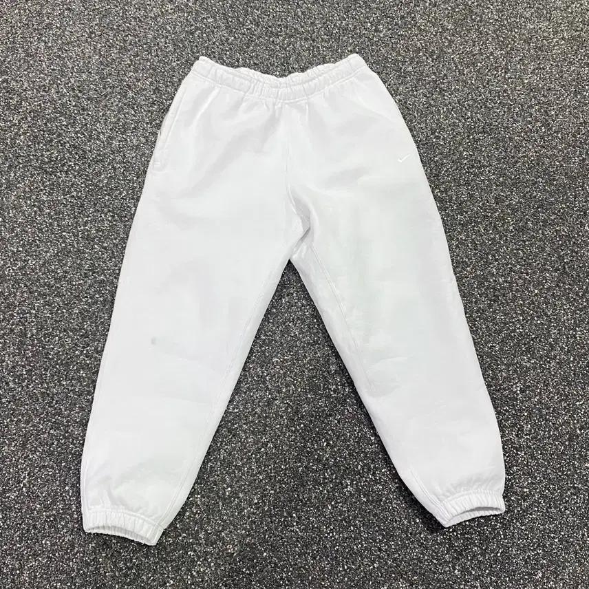 나이키 스우시 화이트 조거 팬츠 0636 4