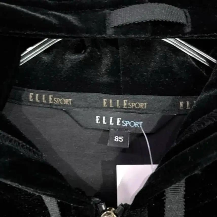 Elle sports 벨벳 비즈 로고 y2k 후드 져지 6980 5