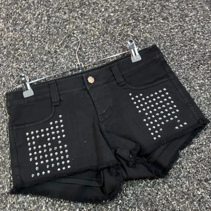 빈티지 데님 비즈 데미지 핫팬츠 6890 3