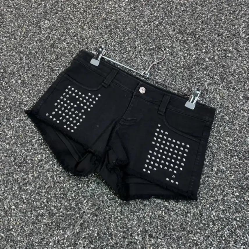 빈티지 데님 비즈 데미지 핫팬츠 6890 2