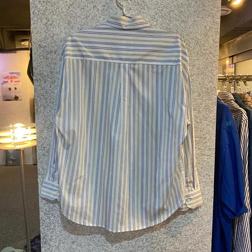 빈티지 노프라블럼 스트라이프 코튼 셔츠 0423 5